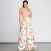 Windsor. Evie Floral Chiffon Two Piece Dress
