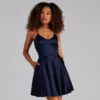 Windsor. Stunning In Satin Skater Dress
