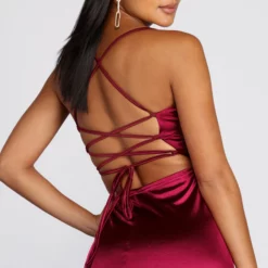 Windsor. Ruffle Hem Satin Mini Dress -Deals Skirt Store 05101 0256 5