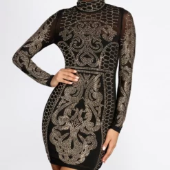 Windsor. Make An Entrance Heat Stones Mini Dress