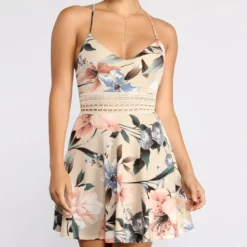 Windsor. Floral Fiesta Crochet Waist Skater Dress -Deals Skirt Store 05101 0329 3