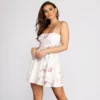 Windsor. Floral Fun Tie Back Skater Dress -Deals Skirt Store 05101 0408 1