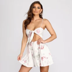 Windsor. Floral Fun Tie Back Skater Dress 11 Windsor. Floral Fun Tie Back Skater Dress -Deals Skirt Store 05101 0408 3