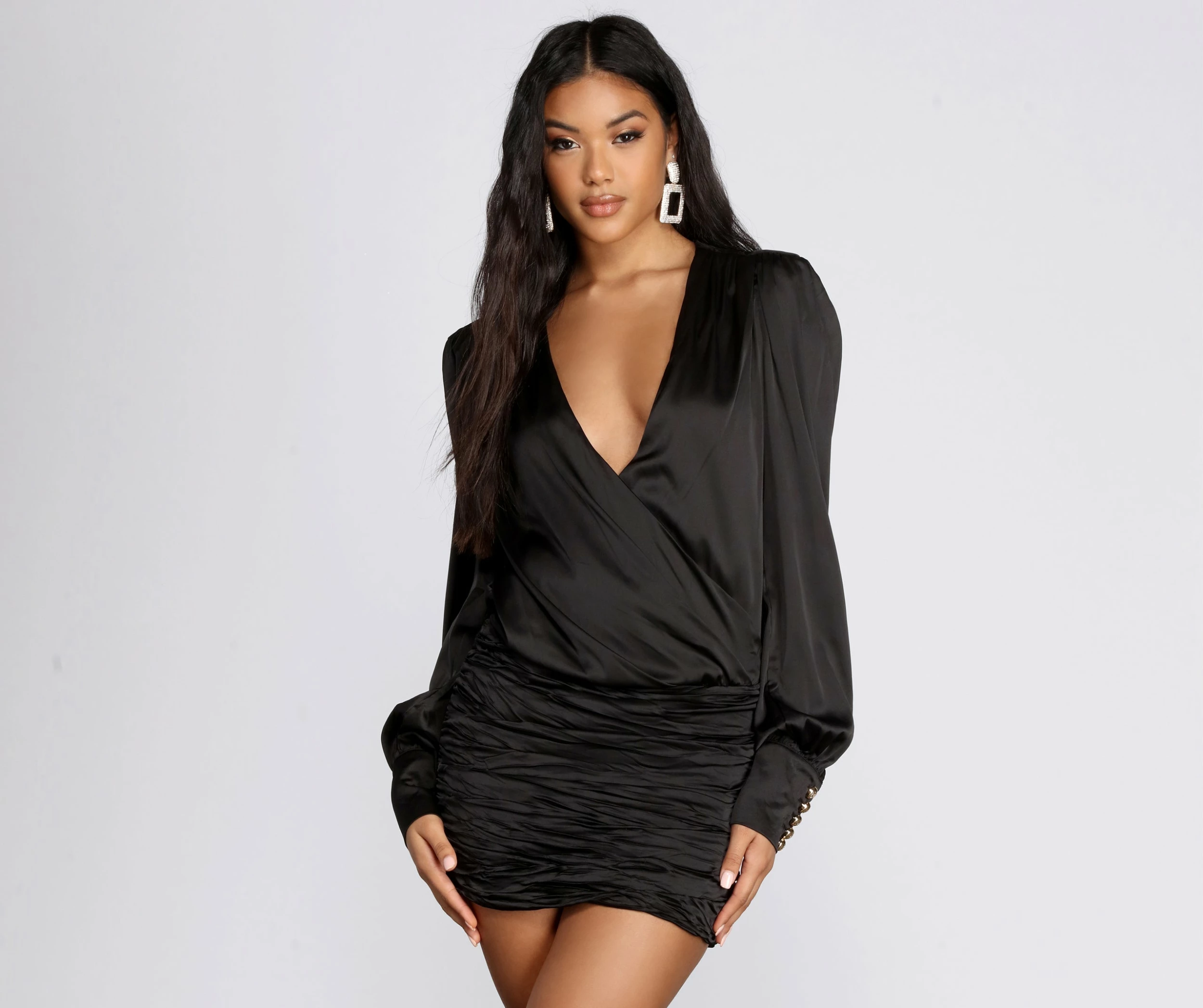 Windsor. Chic And Sleek Wrap Mini Dress 5 Windsor. Chic And Sleek Wrap Mini Dress - Image 3