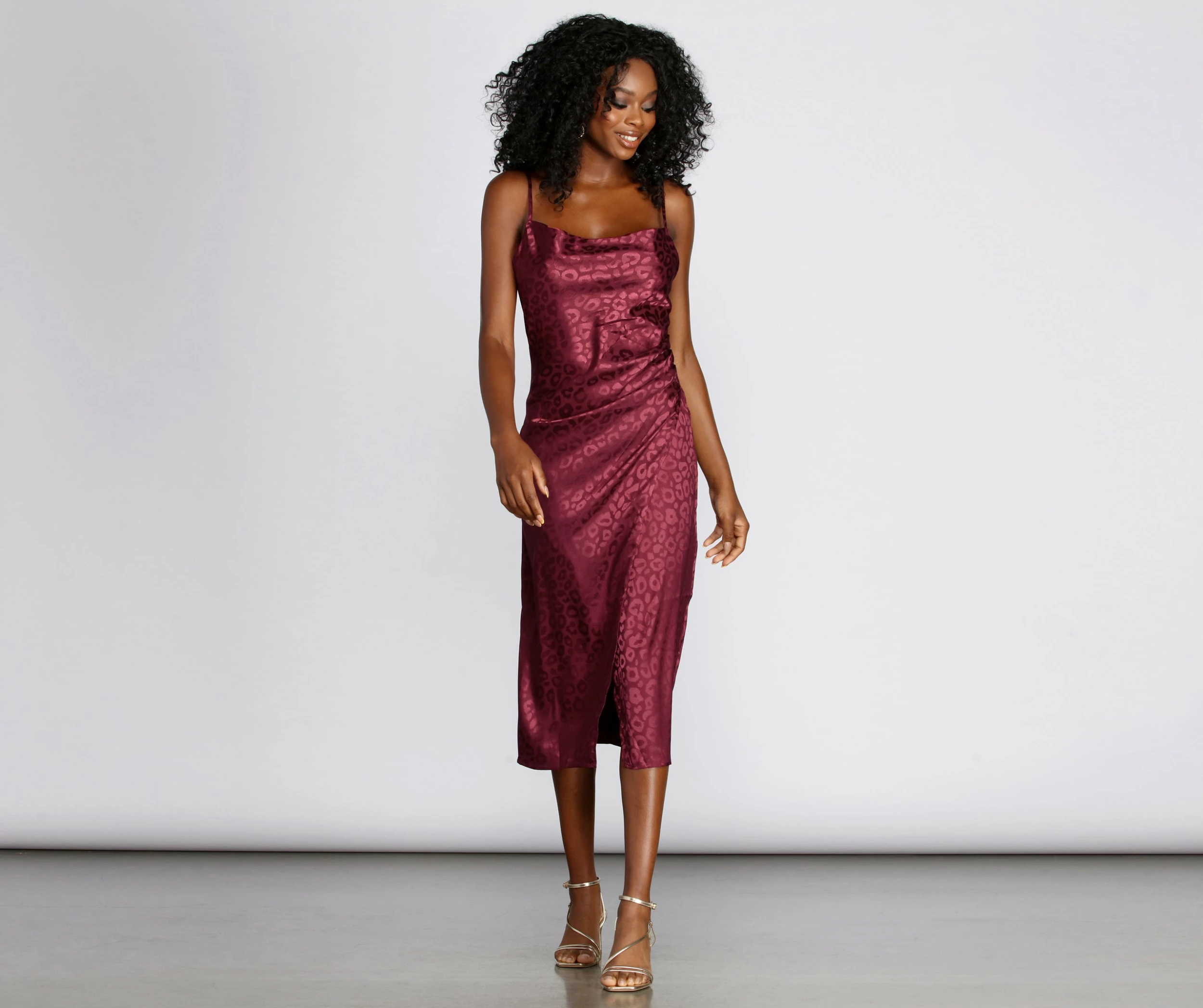 Windsor. Stylishly Fierce Satin Midi Dress 3 Windsor. Stylishly Fierce Satin Midi Dress