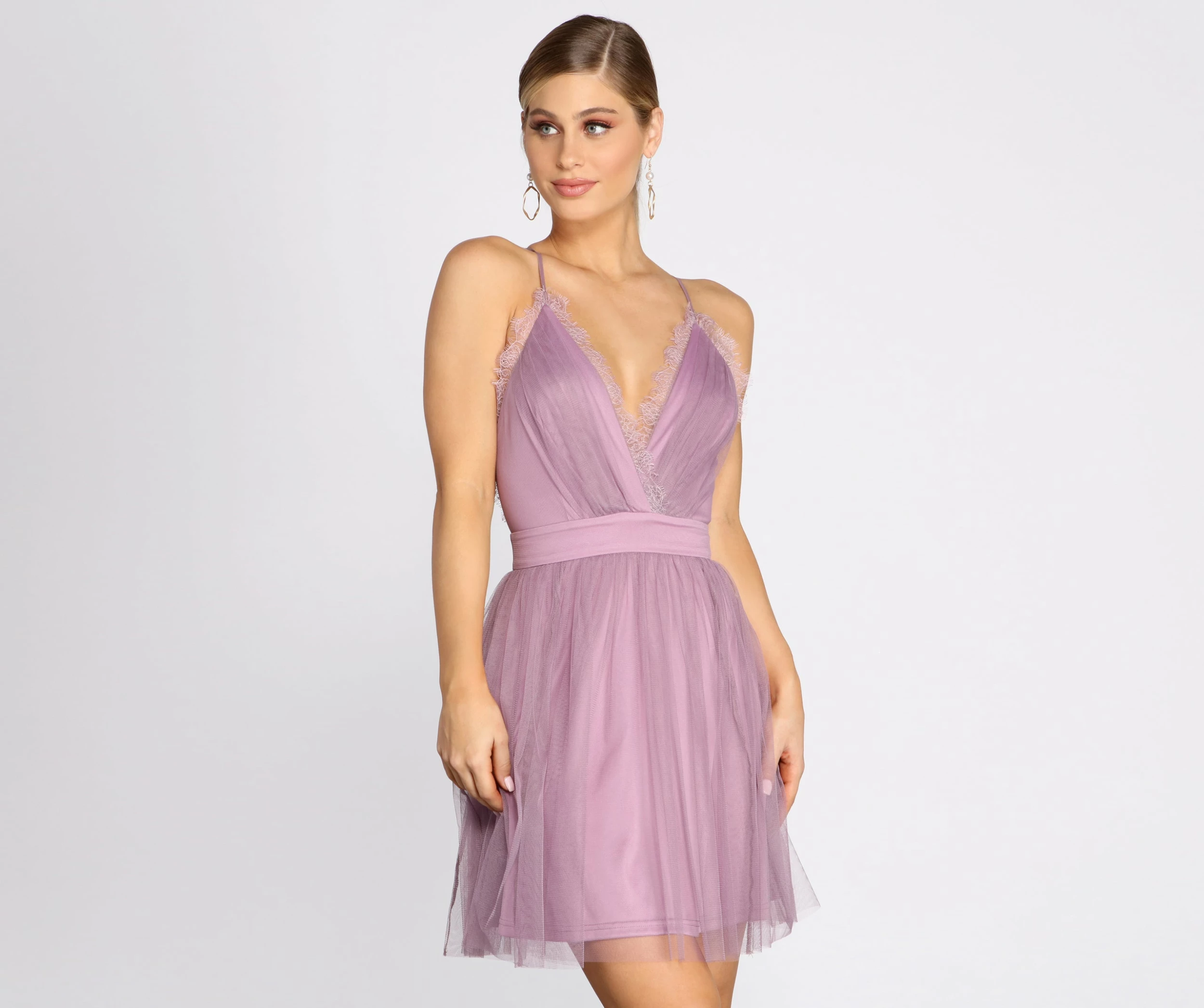 Windsor. Lace Allure Mesh Skater Dress 11 Windsor. Lace Allure Mesh Skater Dress - Image 9