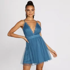 Windsor. Lace Allure Mesh Skater Dress 19 Windsor. Lace Allure Mesh Skater Dress -Deals Skirt Store 05101 0551 1