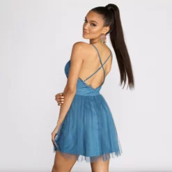 Windsor. Lace Allure Mesh Skater Dress 20 Windsor. Lace Allure Mesh Skater Dress -Deals Skirt Store 05101 0551 2