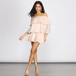Windsor. Ravishing Ruffles Mini Dress -Deals Skirt Store 05101 0592 4