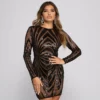 Windsor. Sequin Beauty Long Sleeve Mini Dress 2 Windsor. Sequin Beauty Long Sleeve Mini Dress -Deals Skirt Store 05101 0691 1