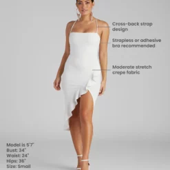 Windsor. Add Some Flair Ruffle Detail Midi Dress -Deals Skirt Store 05101 0951 9 d3359253 aa27 462c a9f8 691156203db3