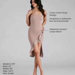 Windsor. Add Some Flair Ruffle Detail Midi Dress -Deals Skirt Store 05101 1068 9 61a96110 8628 4cfe 8160 23225341445c