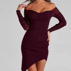 Windsor. Sweet And Stunning Ruched Mini Dress -Deals Skirt Store 05101 1227 4