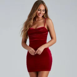 Windsor. Hit The Town Velvet Mini Dress