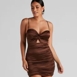 Windsor. It Girl Energy Satin Mini Dress