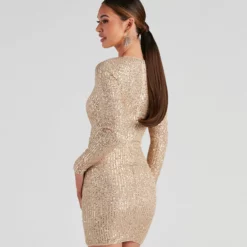 Windsor. Chic Glow-Up Sequin Bodycon Dress -Deals Skirt Store 05101 1368 3