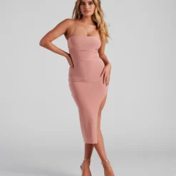 Windsor. Stylish Strappy Moment Midi Dress
