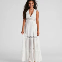 Windsor. Summer Frolic Crochet Maxi Dress -Deals Skirt Store 05101 1573 1