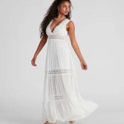 Windsor. Summer Frolic Crochet Maxi Dress