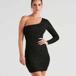 Windsor. Moonlight Glitter One-Shoulder Dress -Deals Skirt Store 05101 1725 1