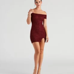 Windsor. Love Spark Glitter Off The Shoulder Dress 8 Windsor. Love Spark Glitter Off The Shoulder Dress -Deals Skirt Store 05101 1735 3