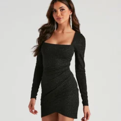 Windsor. Sparkle My Way Glitter Mini Dress
