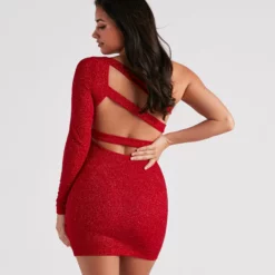 Windsor. Moonlight Glitter One-Shoulder Dress -Deals Skirt Store 05101 1899 2