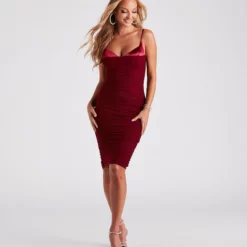 Windsor. Ready For Cocktail Hour Satin Mesh Midi Dress 8 Windsor. Ready For Cocktail Hour Satin Mesh Midi Dress -Deals Skirt Store 05101 1901 1