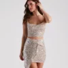 Windsor. Holiday Glow Sequin Cutout Dress