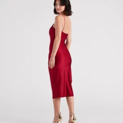 Windsor. Stylish Upgrade Satin Midi Dress -Deals Skirt Store 05101 1934 2 27150cc3 a4bd 416d a04d bcaabe53eefc