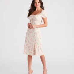 Windsor. Charming Allure Floral Midi Dress 8 Windsor. Charming Allure Floral Midi Dress -Deals Skirt Store 05101 2019 3