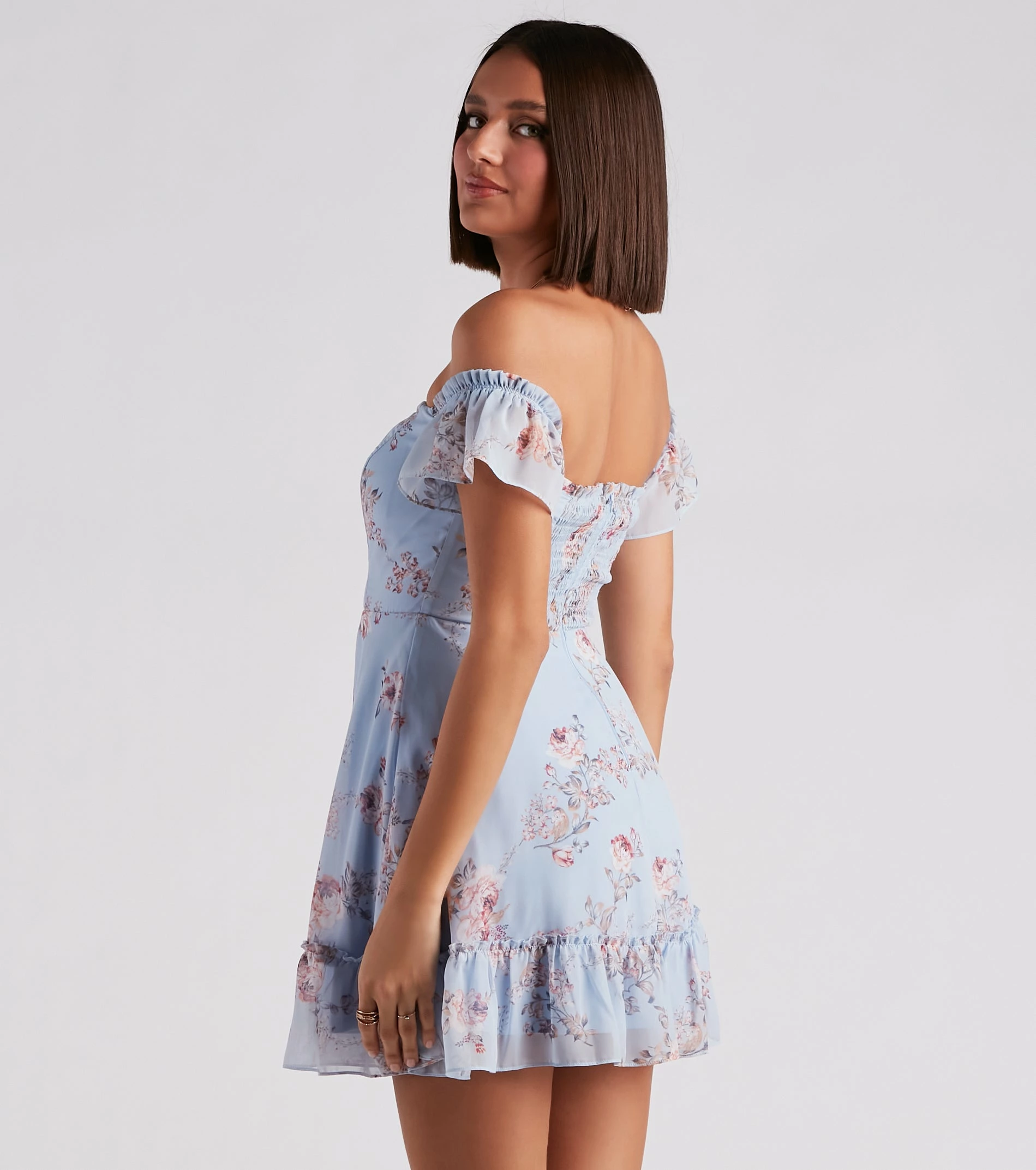 Windsor. Easy Breezy In Floral Chiffon Dress 4 Windsor. Easy Breezy In Floral Chiffon Dress - Image 2