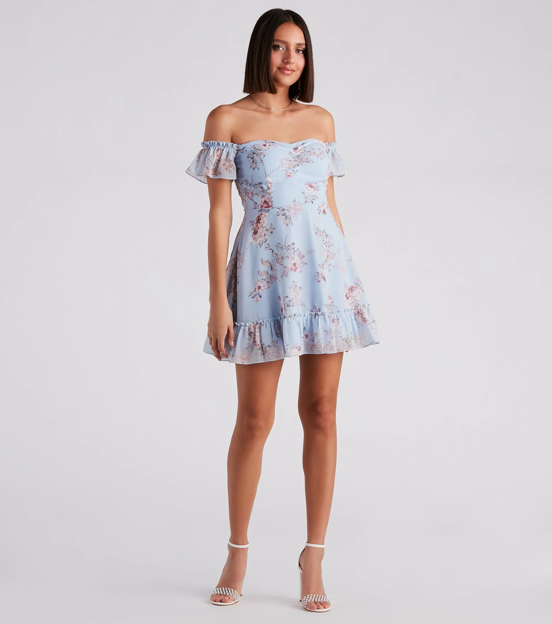 Windsor. Easy Breezy In Floral Chiffon Dress 5 Windsor. Easy Breezy In Floral Chiffon Dress - Image 3