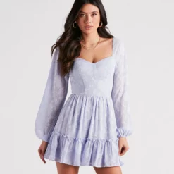 Windsor. Shadow Blooms Floral Skater Dress