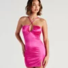 Windsor. Front Runner Satin Lace-Up Dress