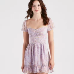 Windsor. Sweet Spring Vibes Floral Skater Dress -Deals Skirt Store 05101 2088 1