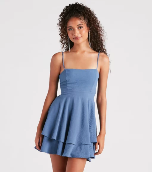 Windsor. Here To Twirl Ruffled Skater Dress 4 Windsor. Here To Twirl Ruffled Skater Dress -Deals Skirt Store 05101 2119 1