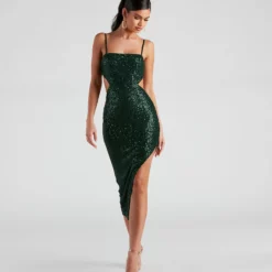 Windsor. Act The Part Sequin Midi Dress -Deals Skirt Store 05101 2150 1