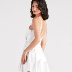 Windsor. Stunning Style Satin Skater Dress -Deals Skirt Store 05101 2198 2