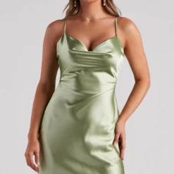 Windsor. Silky Sleek Satin Slip Midi Dress -Deals Skirt Store 05101 2244 4