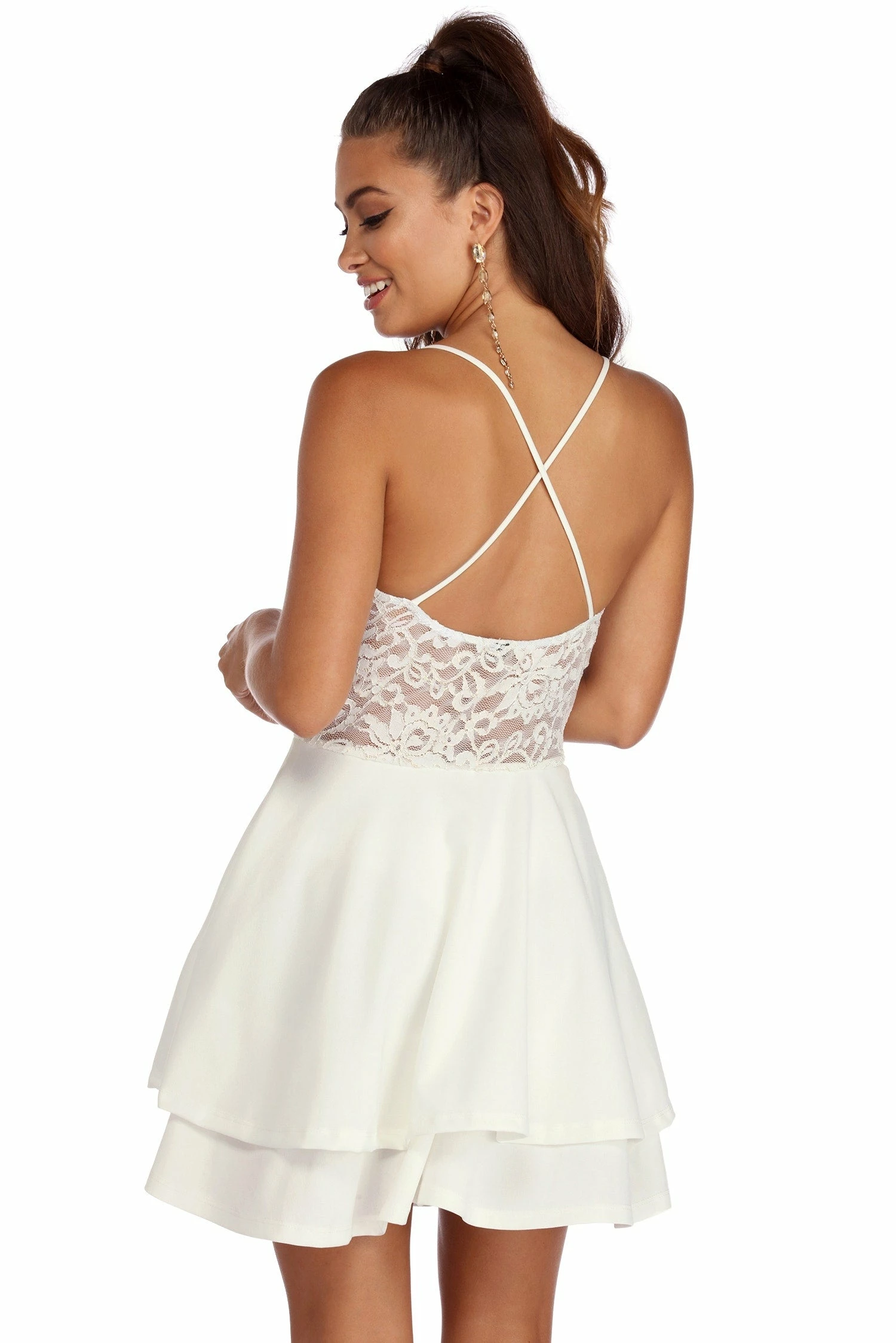 Windsor. Graced In Lace Skater Dress 8 Windsor. Graced In Lace Skater Dress - Image 6