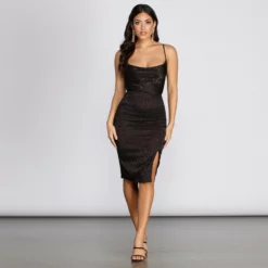 Windsor. Feline This Leopard Midi Dress