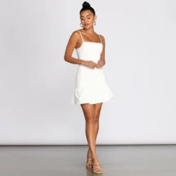 Windsor. Main Girl Ruffled Mini Dress -Deals Skirt Store 05102 0621 4