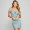 Windsor. Swept Away Off-The-Shoulder Ruched Mini Dress -Deals Skirt Store 05102 1167 1 13d3471f 7ce1 4fa1 87ba 48323d2a8539