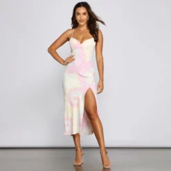 Windsor. Totally Fab Tie Dye Midi Dress