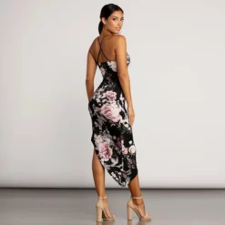 Windsor. Crossed In Florals Midi Dress -Deals Skirt Store 05102 4032 4