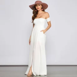 Windsor. Effortlessly Chic Smocked Maxi Dress