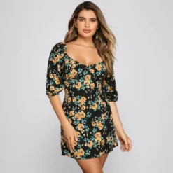 Windsor. Floral Frenzy Off The Shoulder Skater Dress -Deals Skirt Store 05102 4179 3