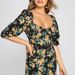 Windsor. Floral Frenzy Off The Shoulder Skater Dress -Deals Skirt Store 05102 4179 4
