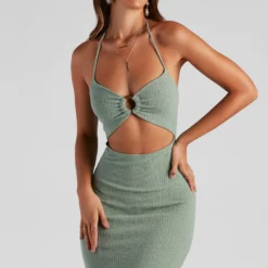 Windsor. Beach Beauty Halter O-Ring Dress -Deals Skirt Store 05102 4443 4